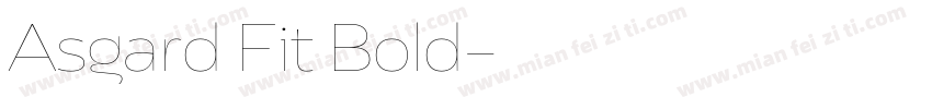 Asgard Fit Bold字体转换